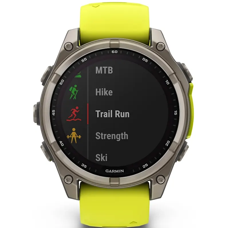 Умные часы Garmin Fenix 8 47mm Sapphire Titanium with Amp yellow/graphite silicone band - 010-02906-21 - фото 8