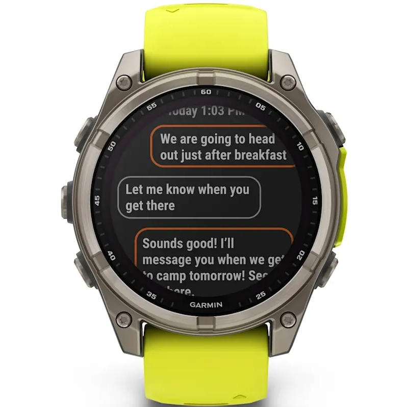 Умные часы Garmin Fenix 8 47mm Sapphire Titanium with Amp yellow/graphite silicone band - 010-02906-21 - фото 10