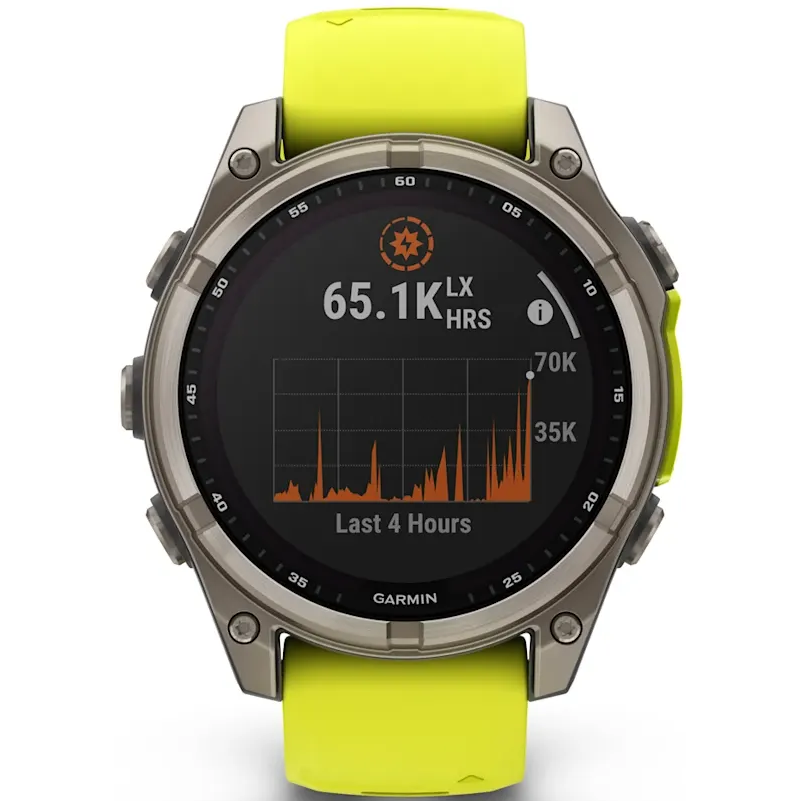 Умные часы Garmin Fenix 8 47mm Sapphire Titanium with Amp yellow/graphite silicone band - 010-02906-21 - фото 11