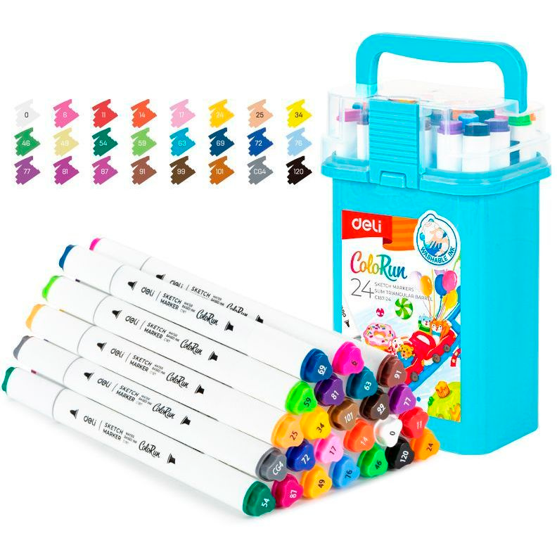 Набор маркеров Deli EC187-24