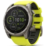 Умные часы Garmin Fenix 8 51mm Sapphire Titanium with Amp yellow/graphite silicone band (010-02907-21)