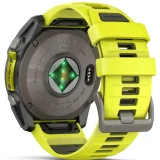 Умные часы Garmin Fenix 8 51mm Sapphire Titanium with Amp yellow/graphite silicone band (010-02907-21)