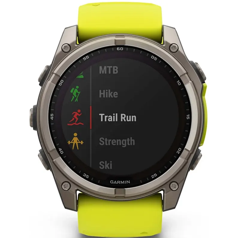Умные часы Garmin Fenix 8 51mm Sapphire Titanium with Amp yellow/graphite silicone band - 010-02907-21 - фото 8