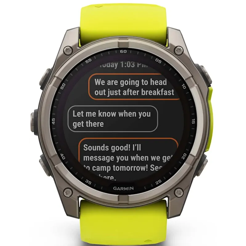 Умные часы Garmin Fenix 8 51mm Sapphire Titanium with Amp yellow/graphite silicone band - 010-02907-21 - фото 10