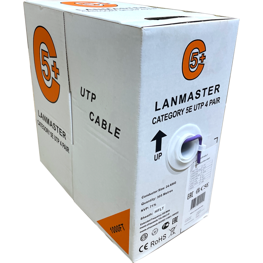 Бухта Lanmaster LAN-5EUTP-HFLT-YL, 305м