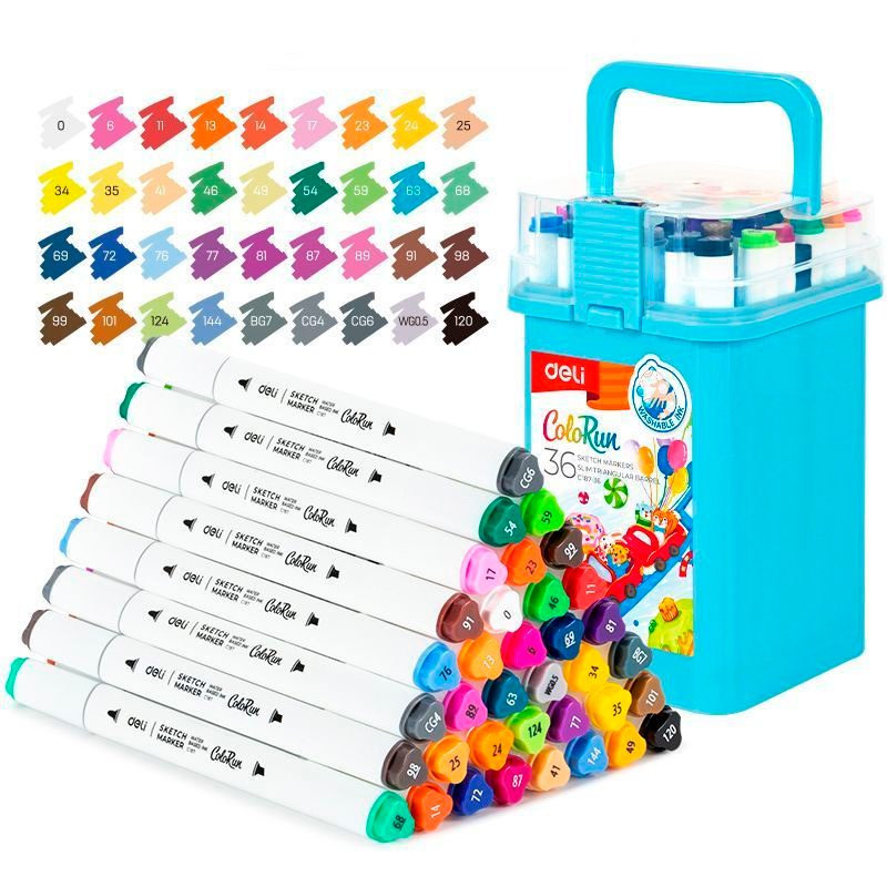 Набор маркеров Deli EC187-36