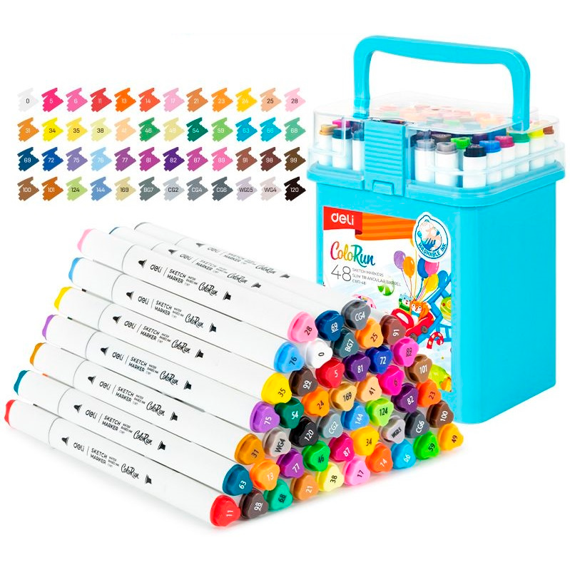 Набор маркеров Deli EC187-48