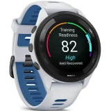 Умные часы Garmin Forerunner 265 Black Bezel with Whitestone Case and Whitestone/Tidal Blue Silicone Band (010-02810-11)