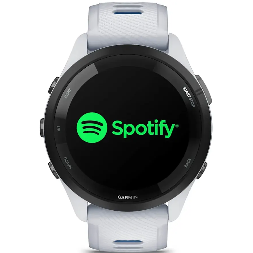 Умные часы Garmin Forerunner 265 Black Bezel with Whitestone Case and Whitestone/Tidal Blue Silicone Band - 010-02810-11 - фото 5