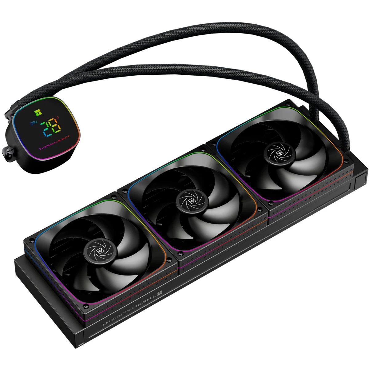 Система жидкостного охлаждения Thermalright Frozen Horizon 360 Digital ARGB Black - TRFH360DAB - фото 2