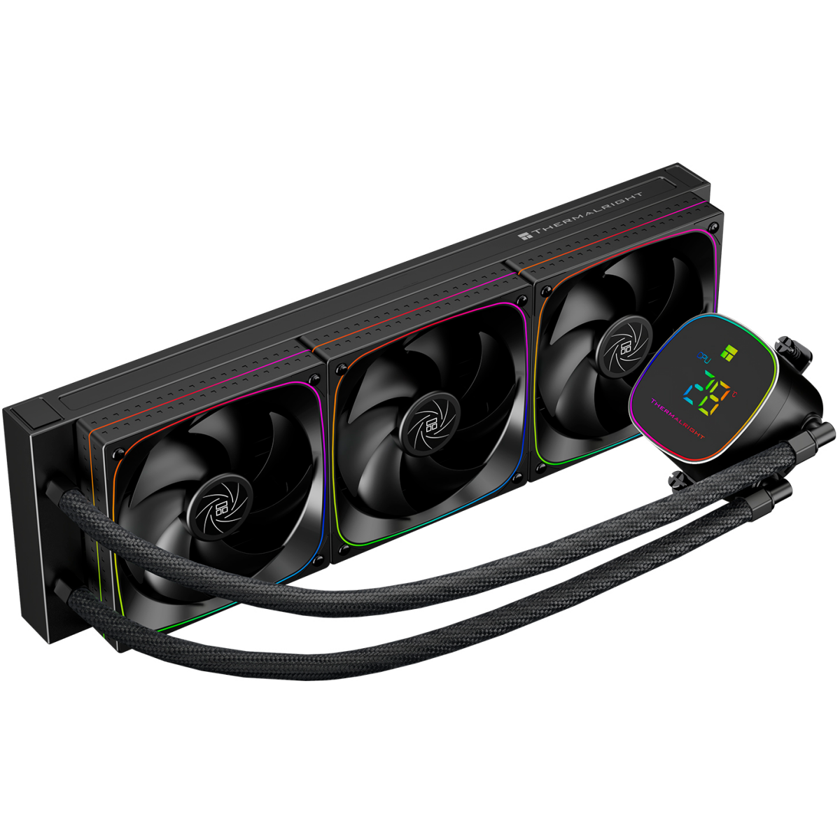 Система жидкостного охлаждения Thermalright Frozen Horizon 360 Digital ARGB Black - TRFH360DAB - фото 4