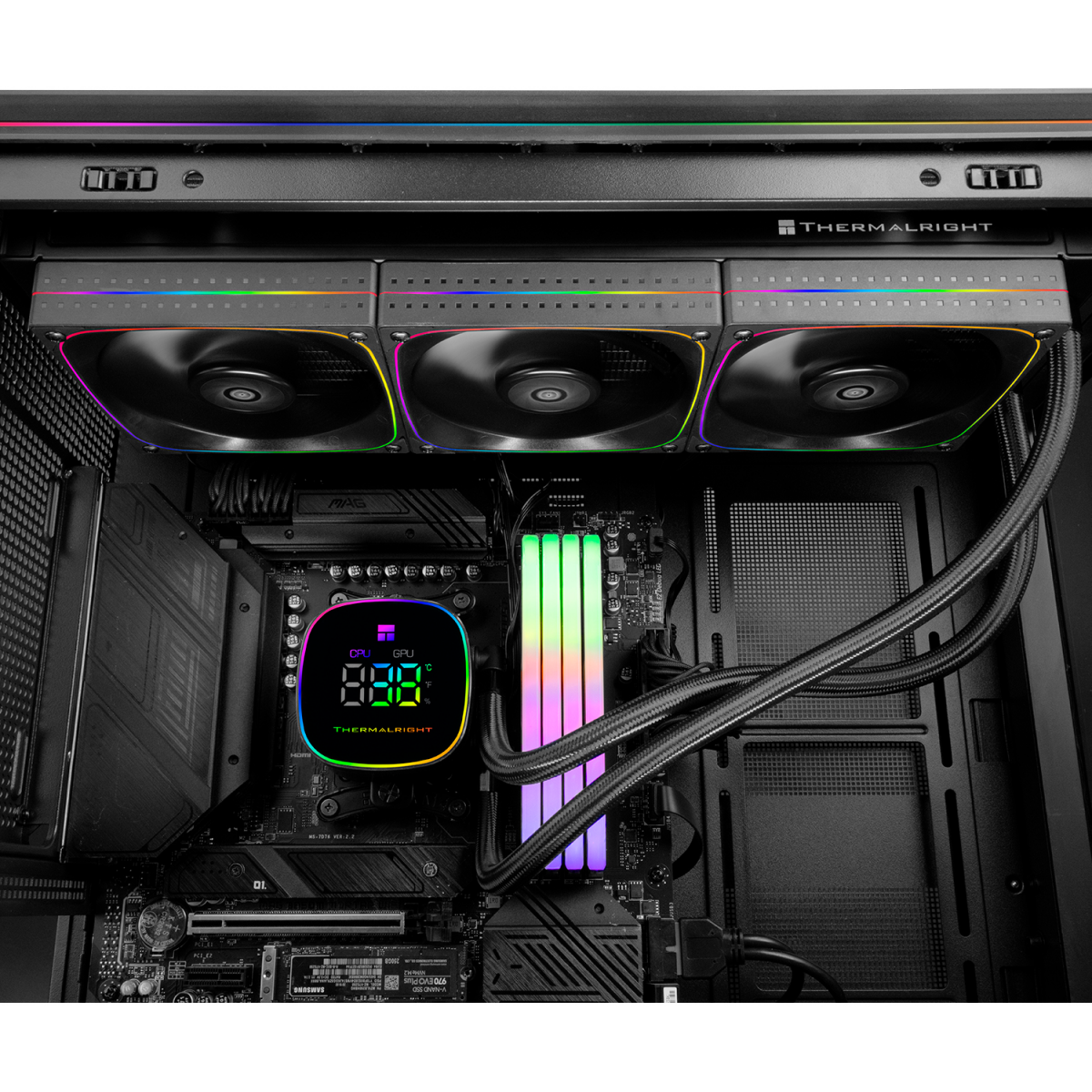 Система жидкостного охлаждения Thermalright Frozen Horizon 360 Digital ARGB Black - TRFH360DAB - фото 7