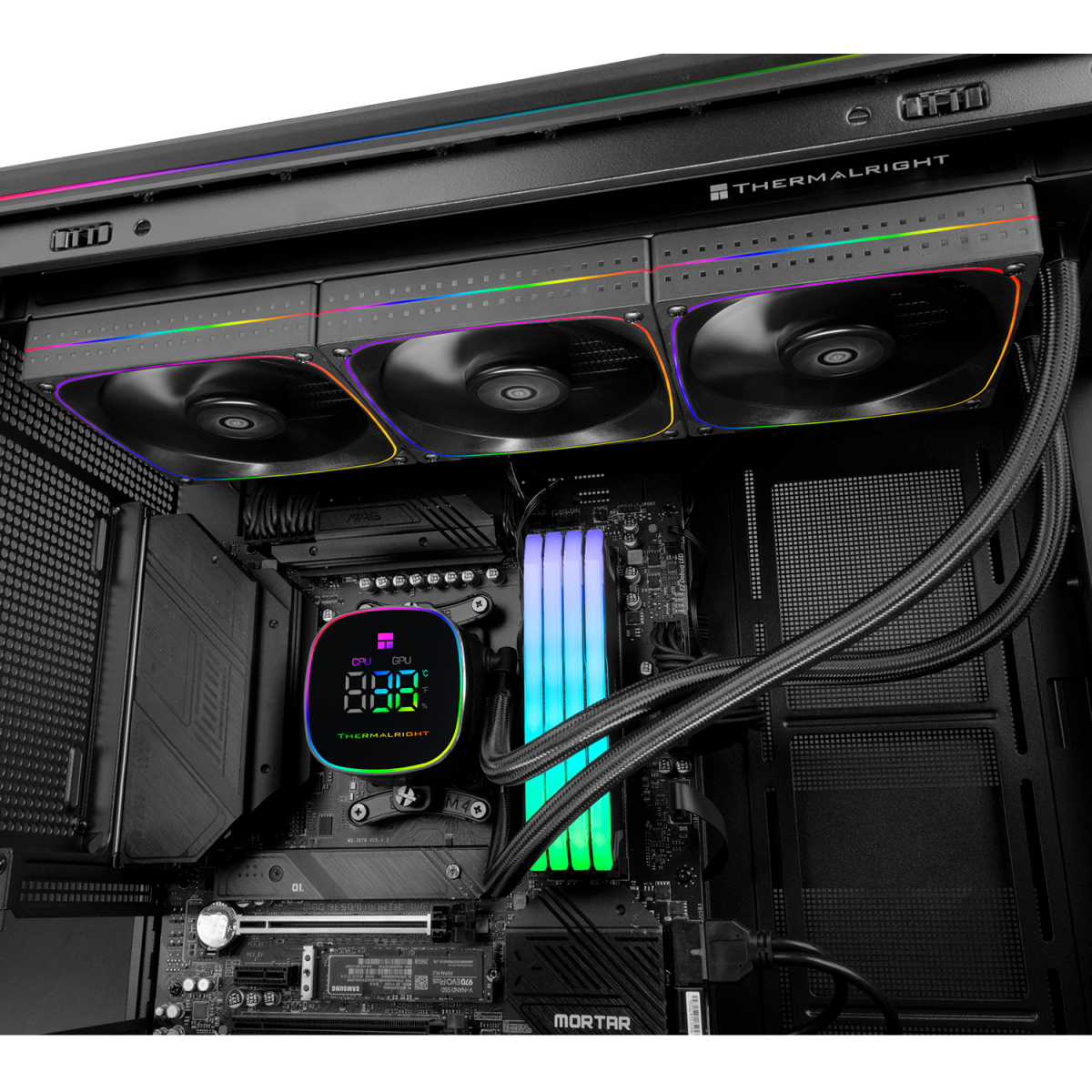Система жидкостного охлаждения Thermalright Frozen Horizon 360 Digital ARGB Black - TRFH360DAB - фото 8