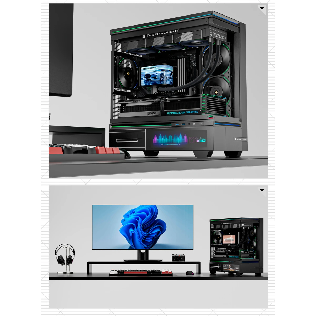 Система жидкостного охлаждения Thermalright Wonder Vision 360 Turbo ARGB Black - TRWV360TAB - фото 2