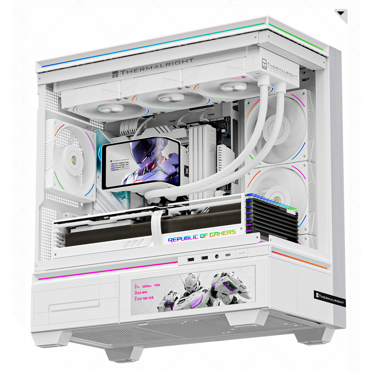 Система жидкостного охлаждения Thermalright Wonder Vision 360 Turbo ARGB White - TRWV360TAW - фото 4