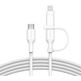 Кабель USB Type-C - USB Type-C/Lightning, 1.5м, Belkin CAC003hq1.5MWH