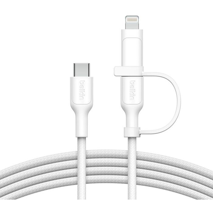Кабель USB Type-C - USB Type-C/Lightning, 1.5м, Belkin CAC003hq1.5MWH