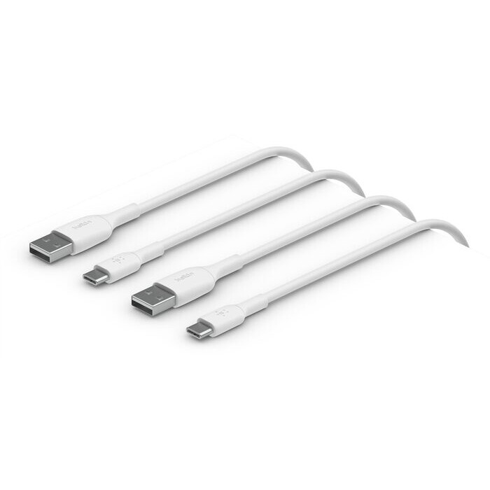 Кабель USB - USB Type-C, 1м, Belkin CAB001bt1MWH (2 шт.) - CAB001bt1MWH2PK