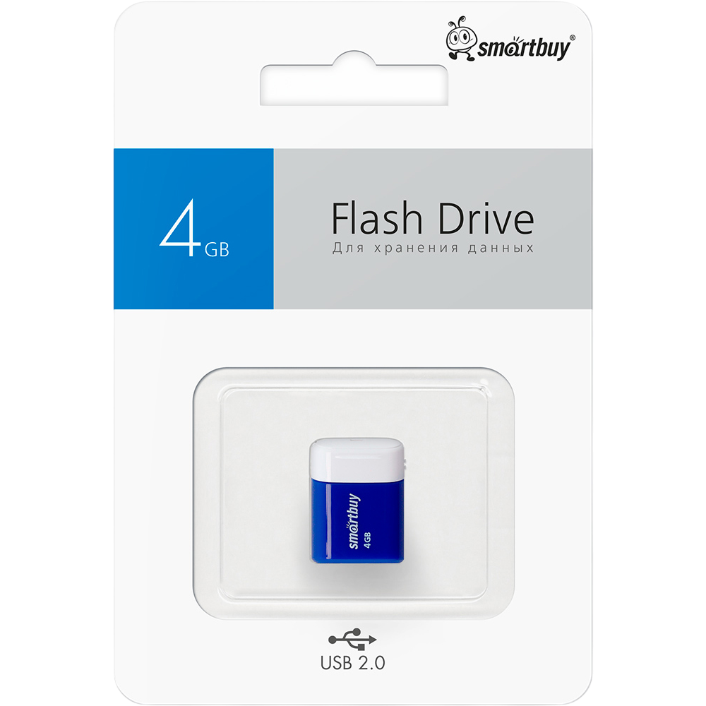 USB Flash накопитель 4Gb SmartBuy Lara Blue (SB4GBLara-B) - фото 4