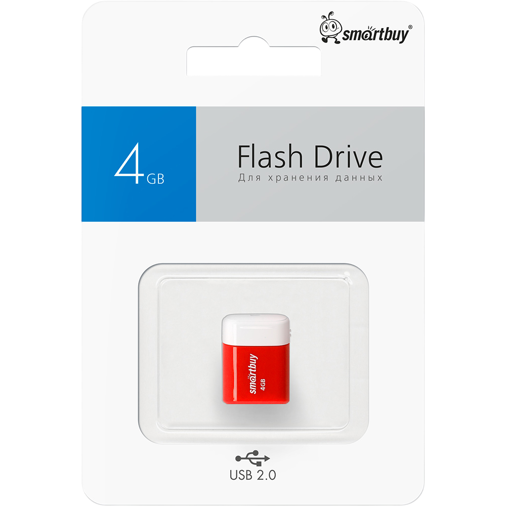 USB Flash накопитель 4Gb SmartBuy Lara Red (SB4GBLara-R) - фото 4