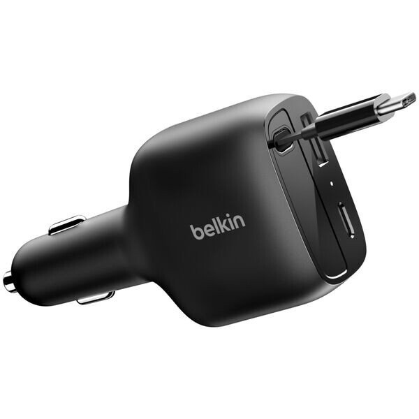 Автомобильное зарядное устройство Belkin Retractable Car Charger 75W - CCC001hqBK