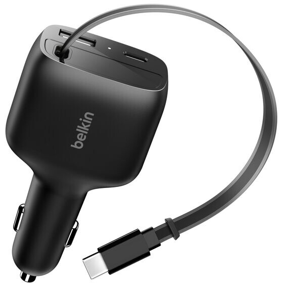Автомобильное зарядное устройство Belkin Retractable Car Charger 75W - CCC001hqBK - фото 4