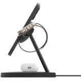 Беспроводное зарядное устройство Belkin BoostCharge Pro 3-in-1 Wireless Charging Stand with Qi2 15W Black (WIZ032kqBK)