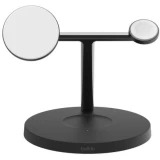 Беспроводное зарядное устройство Belkin BoostCharge Pro 3-in-1 Wireless Charging Stand with Qi2 15W Black (WIZ032kqBK)