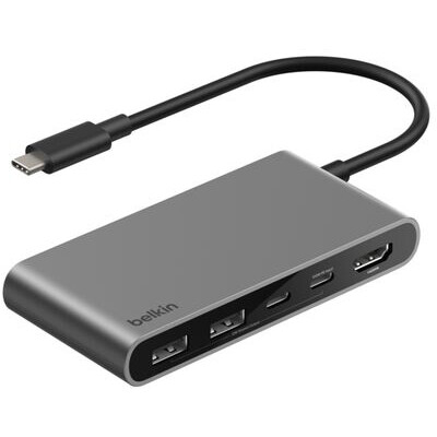 Док-станция Belkin 5-Port USB-C Hub with Dual USB-C Ports Space Gray - AVC022hqSGY