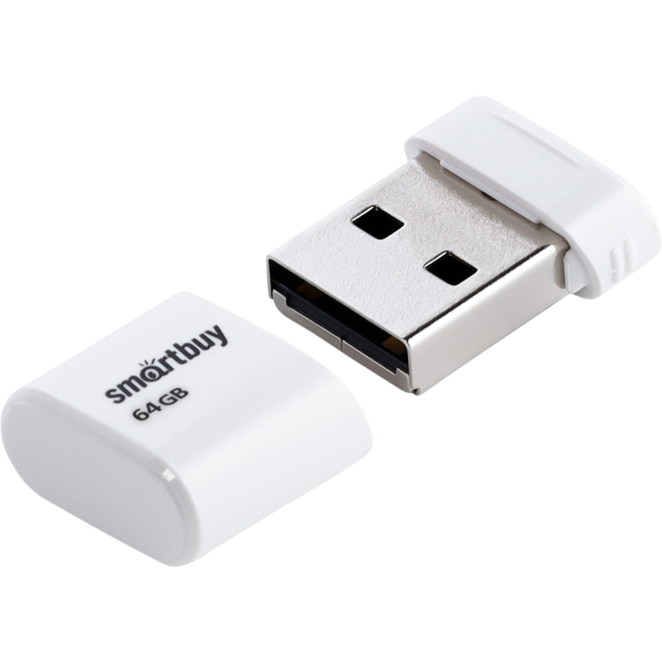 USB Flash накопитель 64Gb SmartBuy Lara White (SB64GBLARA-W) - фото 2