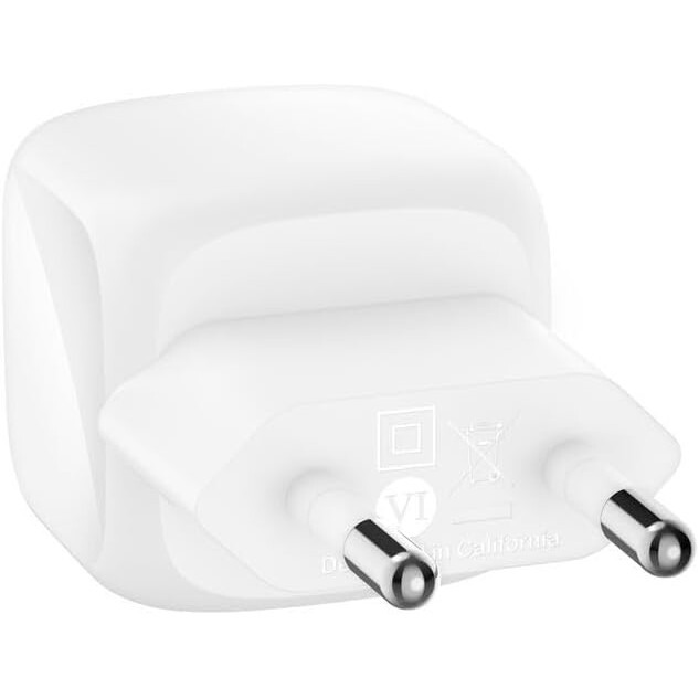 Сетевое зарядное устройство Belkin Compact USB-C Wall Charger 45W + USB-C Cable White - WCA013kq1MWH-B6 - фото 5