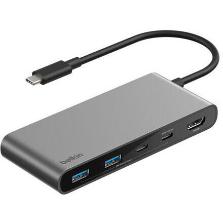 Док-станция Belkin 7-Port USB-C Hub with Dual USB-C Ports Space Gray