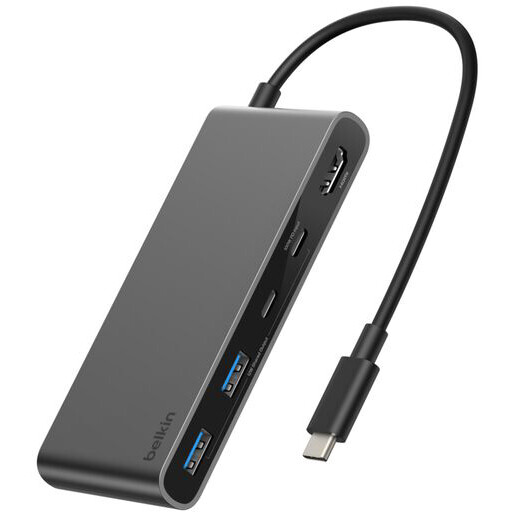 Док-станция Belkin 7-Port USB-C Hub with Dual USB-C Ports Space Gray - AVC023hqSGY - фото 3