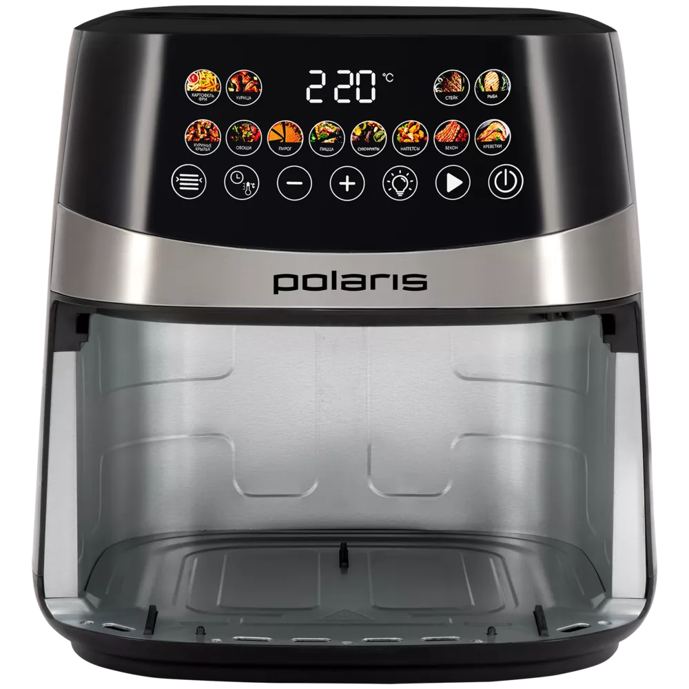 Аэрогриль Polaris PAF 8005W WIFI IQ Home Black - фото 5