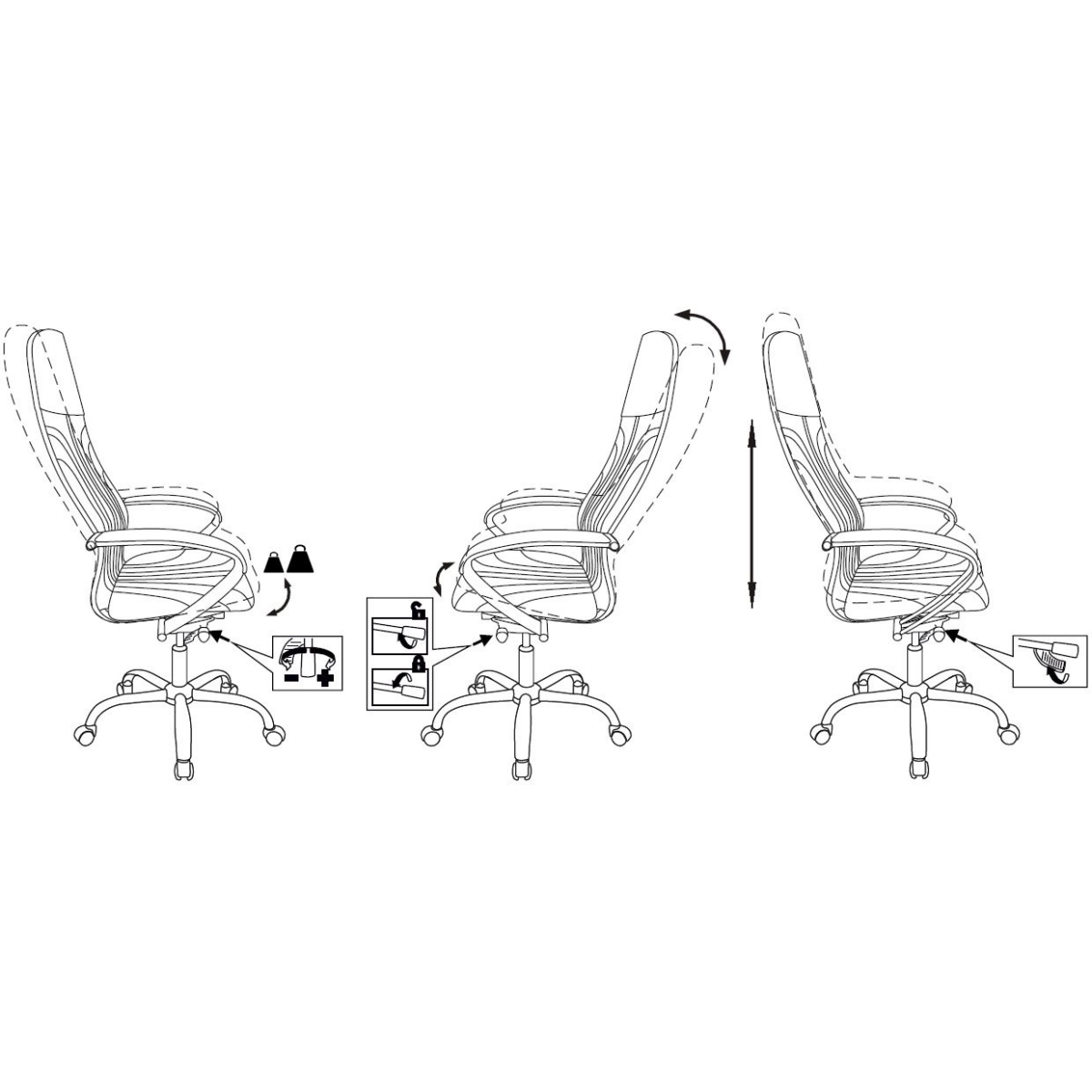 Офисное кресло Бюрократ CH-610SL-Lux Black - CH-610SL-LUX/B-PU - фото 13