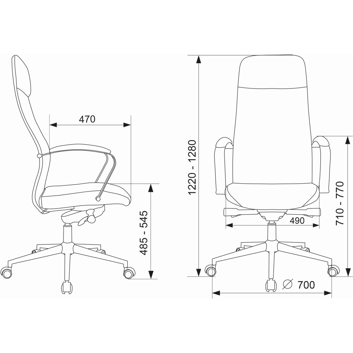 Офисное кресло Бюрократ CH-610SL-Lux Black - CH-610SL-LUX/B-PU - фото 14