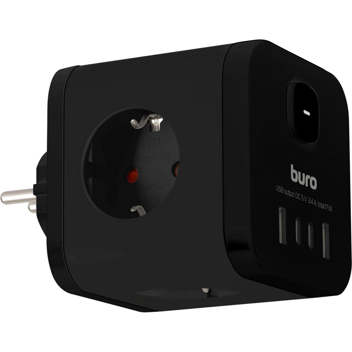 Сетевой разветвитель Buro BU-PW3UC-B
