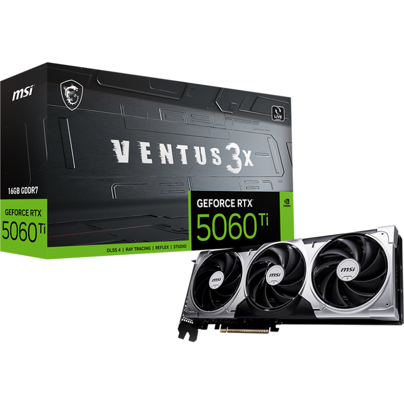 Видеокарта NVIDIA GeForce RTX 5060 Ti MSI 16Gb (RTX 5060 Ti 16G VENTUS 3X) - фото 5
