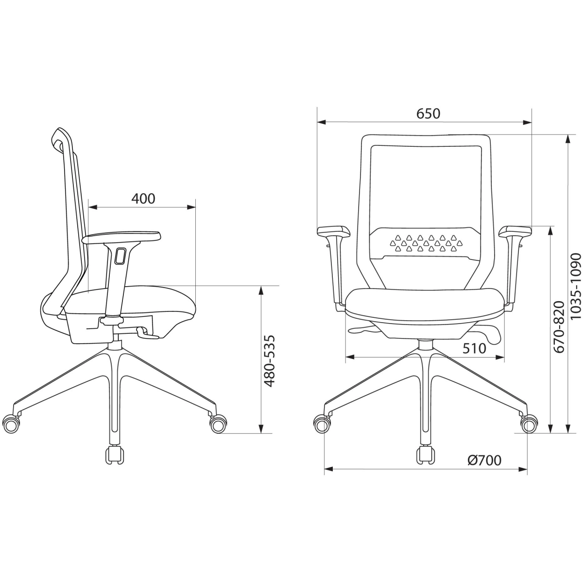 Офисное кресло Бюрократ MC-611NL Black - MC-611NL/B/418B - фото 9