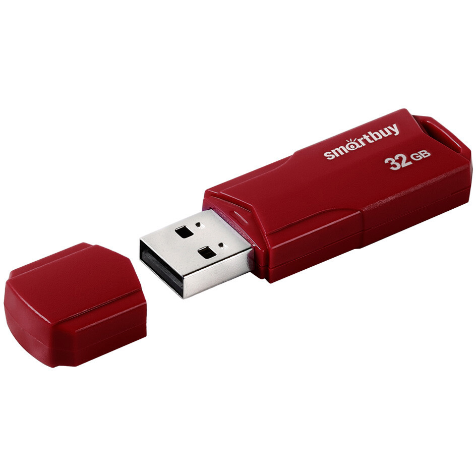 USB Flash накопитель 32GB SmartBuy Clue Burgundy (SB32GBCLU-BG)