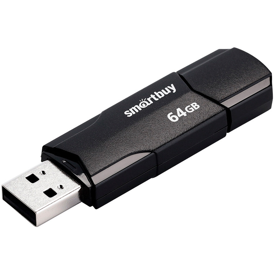 USB Flash накопитель 64GB SmartBuy Clue Black (SB64GBCLU-K)