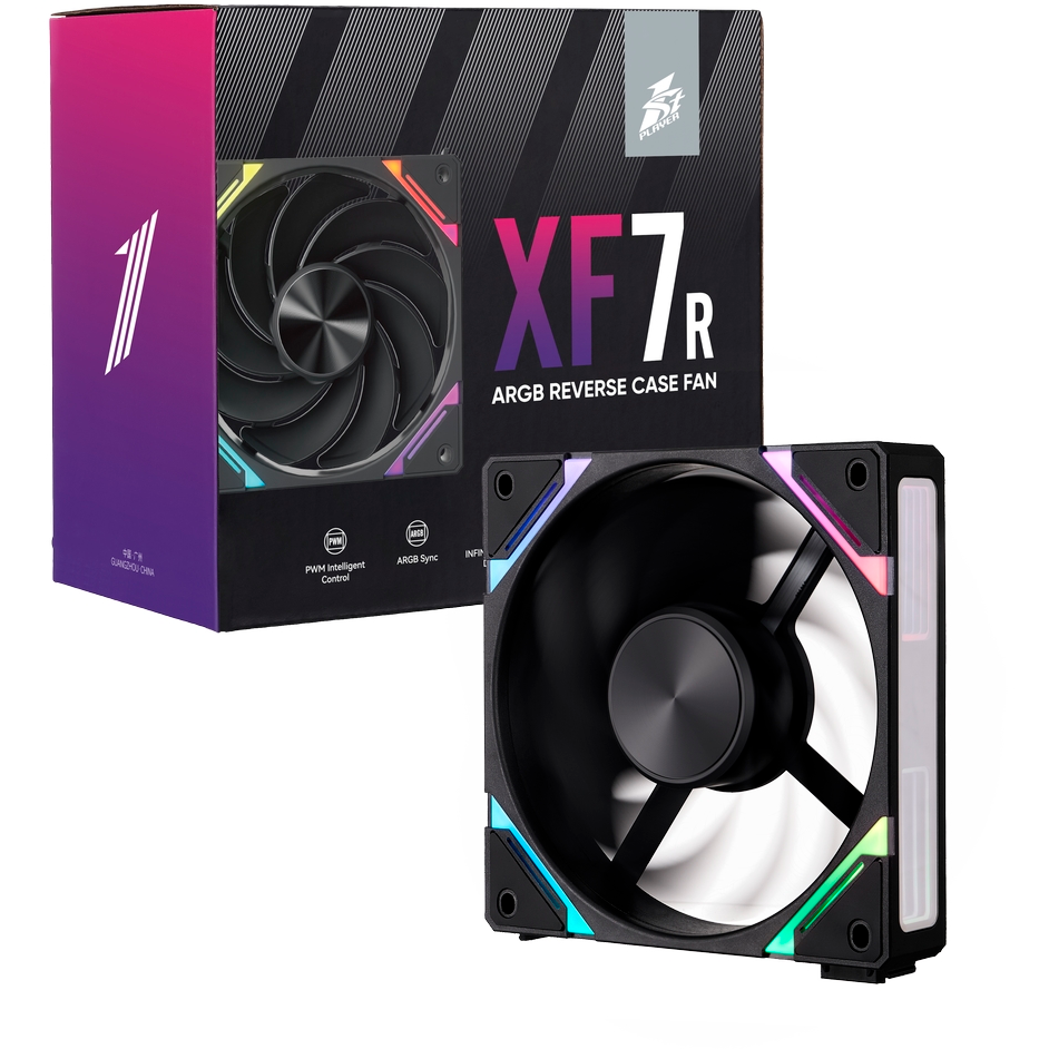 Вентилятор для корпуса 1STPLAYER XF7R ARGB Black (3 шт.) - XF7R-BK-3IN1 - фото 16
