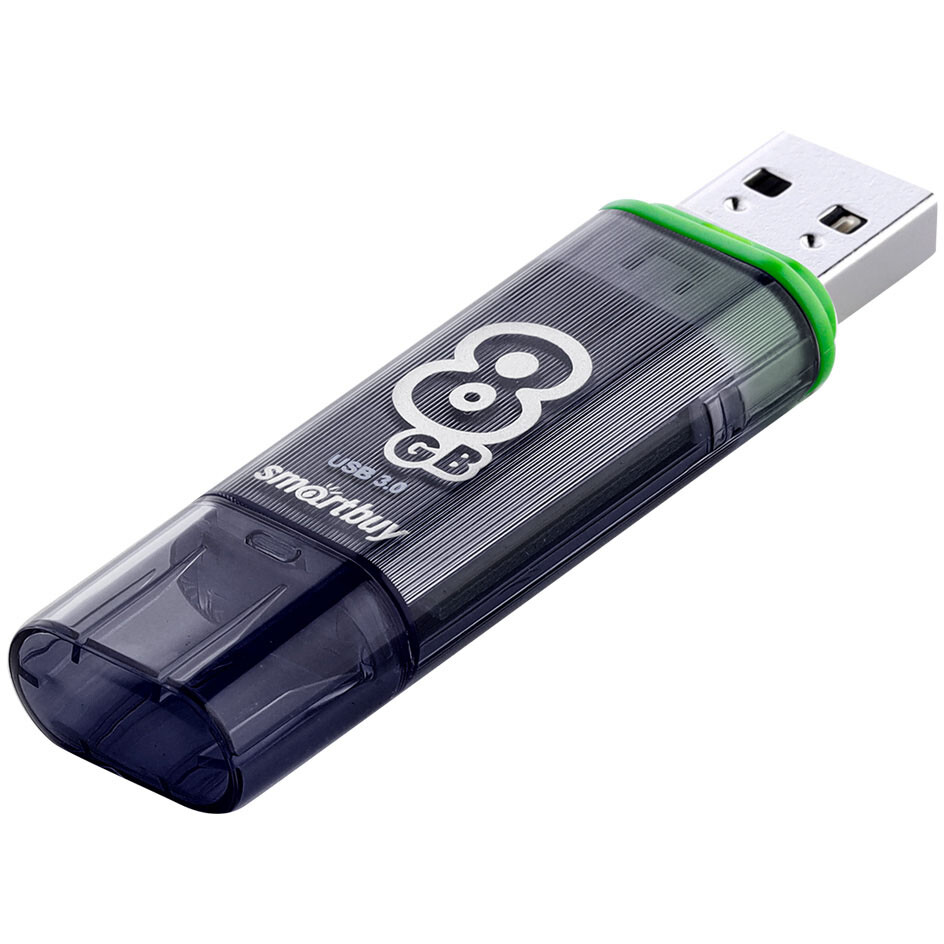 USB Flash накопитель 8GB SmartBuy Glossy Dark Grey (SB8GBGS-DG)