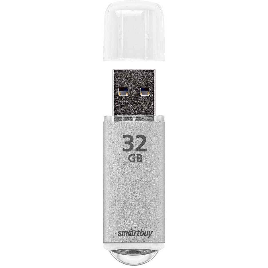 USB Flash накопитель 32GB SmartBuy V-Cut Silver (SB32GBVC-S) - фото 3