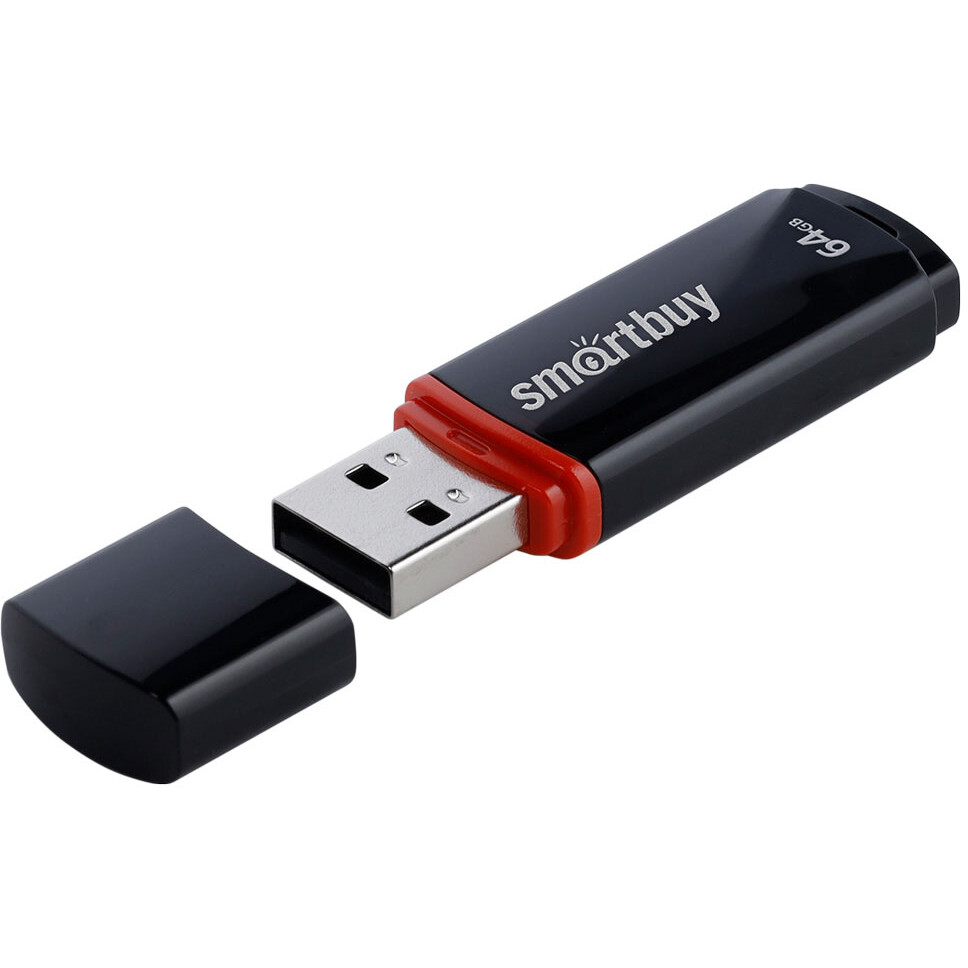 USB Flash накопитель 64GB SmartBuy Crown Black (SB64GBCRW-K)
