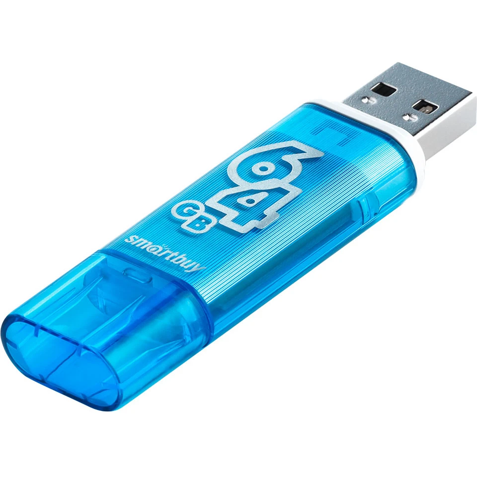 USB Flash накопитель 64Gb SmartBuy Glossy Blue (SB64GBGS-B)