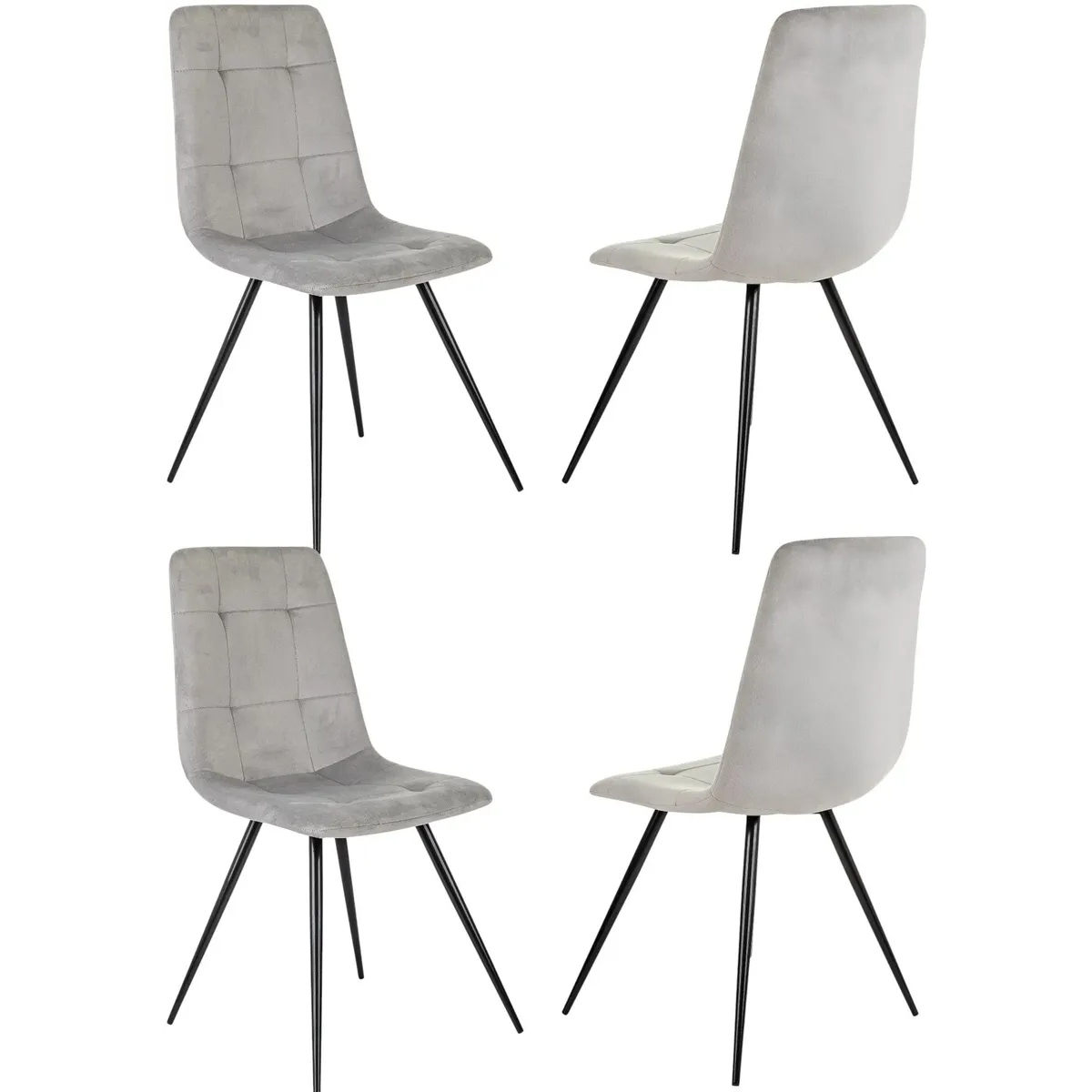 Комплект стульев DOMFY Chilly 4 Light Grey - DK-CHILLY_1/HL09_4