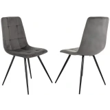 Комплект стульев DOMFY Chilly 2 Dark Grey (DK-CHILLY_1/HL18_2)