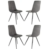 Комплект стульев DOMFY Chilly 4 Dark Grey (DK-CHILLY_1/HL18_4)