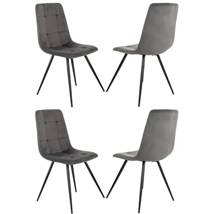 Комплект стульев DOMFY Chilly 4 Dark Grey - DK-CHILLY_1/HL18_4